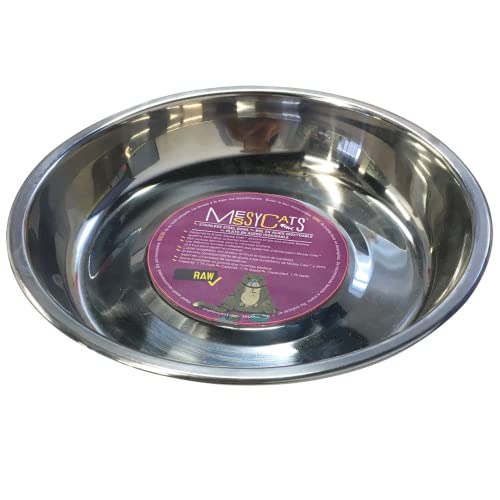 Messy Cats Stainless Steel Saucer Bowl