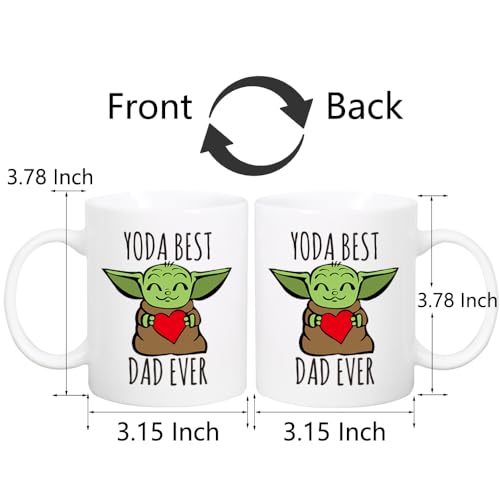 Taza de cerámica Baby Yoda Best Dad Ever 11 oz miniatura 3
