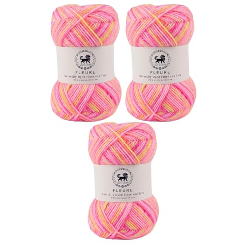 Image of Nestnhaven Acrowools Fleure Hand Knitting and Crochet Yarn. Pack of 1 Ball - 100gms. Shade no - NNHF (Multicolor19) | (300 Gm)