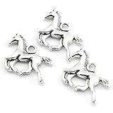 Lind Kitchen 50pcs Horse Charms Pendants Alloy DIY Bracelet Necklace Jewelry Making Craft Accessories 20x15mm (Antique Silver)