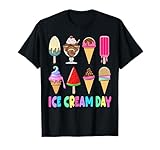 Ice Cream Day Shirt Toddler Ice Cream Party Women Men Kids T-Shirt