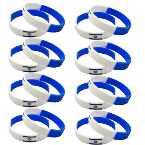 Braccialetto Israele Bracciali Israele Braccialetto Bandiera Israele Braccialetti in silicone Braccialetto israelita Braccialetto in gomma Related To Israele Unisex Israele Braccialetto regalo per