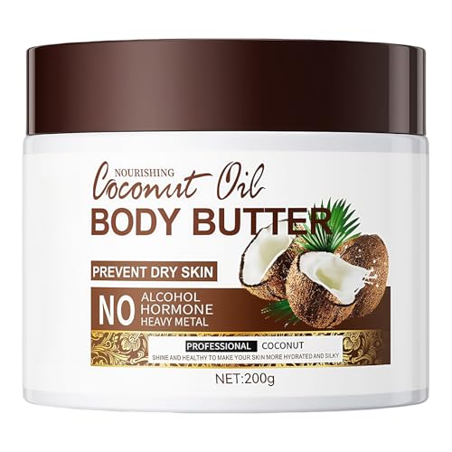 Coconut Body Lotion 200ml - Coconut Body Oil For Dry Skin - Skin Care Moisturiser Skins - Hydrating, Nourishing, Silky Smooth Bodys Cream