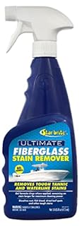 STAR BRITE Ultimate Fiberglass Stain Remover - Easy-to-Use Marine Grade Solution to Eliminate Tough Rust, Leaf & Waterline Stains for Boats and More - Maximum Cleaning Power Gel Spray - 16 OZ (098916)