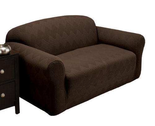 Stretch Sensations Optic Sofa Stretch Slipcover, Chocolate