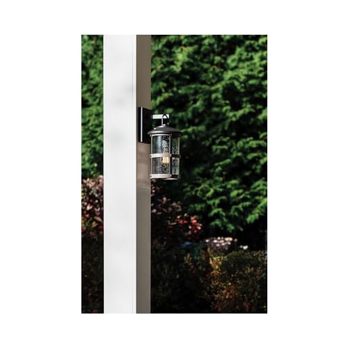 Hinkley Lakehouse 2680DZ Small Outdoor Wall Lantern - Coastal Style, Nautical Touches, Clear Seedy Glass - Aged Zinc + Driftwood Accents - Image 8