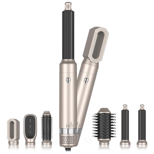 TANSHINE 6 en 1 Brosse Soufflante Air Styler, Auto Hair Wrap Seche Cheveux Boucler, Brosse Lissante...