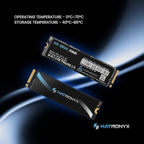 Image of Alpha HX-3500 256GB NVMe M.2 SSD 2280 | PCIe Gen 3x4 Internal SSD with Micron 3D TLC NAND | Up to 3000MB /s Read 2600MB /s Write | High Speed Storage for Gaming | 3+3 Year's Extended Warranty