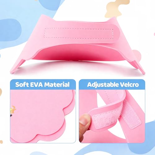 Image of Baby Shower Cap Shield - Adjustable Waterproof Shower Visor for Kids, Soft Baby Hair Washing Shield with Ear Protection, Perfect for Toddlers & Children (White Rabbit)