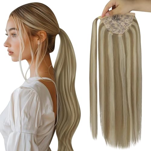 Full Shine Human Hair Ponytail Extension 16 Inch Ponytail Hair