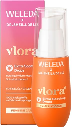 WELEDA Bio Vlora+ Extra-Soothing Drops - Naturkosmetik Intimpflege Pflegeöl mit Mandelöl & Calendula beruhigt sensible Haut & lindert Juckreiz - Intim Öl ideal auch nach der Rasur (vegan 30ml)