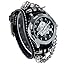 Abaobao-Montre Biker Tete DE Mort- Bracelet Cuir- MOTAR-Rock-Gothique-Emo