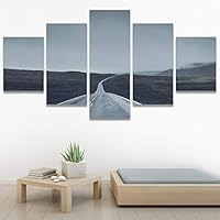 SIGNWIN 5 Panel Canvas Wall Art Modern Art Contemporary Country Dramatic Multicolor Photography Scenic for Home Decorations Ready to Hang - 60
