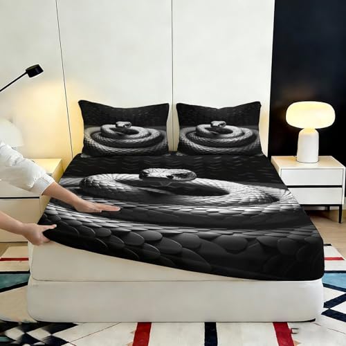 Drap housse serpent microfibre pour une chambre moderne et douce - 7