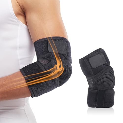 Cozyhealth Elbow Brace, Tennis Compression Sleeve Wrap for Golfers, Bursitis,Tendonitis, Left or Right Arm Tendonitis Support Strap for Golf, Men and Women, Epicondylitis and Sports Recovery