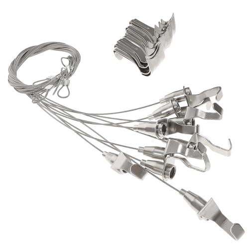 Kit para colgar cuadros sin dañar paredes mediante cable ajustable con gancho 2