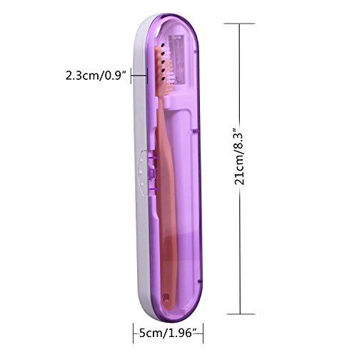 Toothbrush Case, eJiasu Toothbrush Holder Travel (Purple) - Thumbnail 2