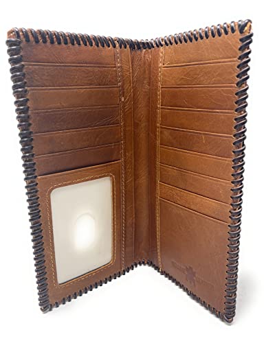 Premium Genuine Leather Cowboy Print Horse Wallet in 3 Colors (Tan)2