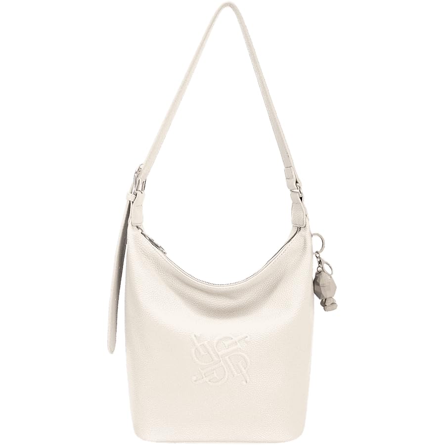 David Jones - Bolso Hobo para mujer de la ciudad - Bolso para mujer cruzado - Talla mediana - Clásico chic Práctica - Gran capacidad, Crema de coco