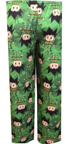 BioWorld Merchandising Mens Hunter X Hunter Anime Super Soft Green Camo Lounge Pant2