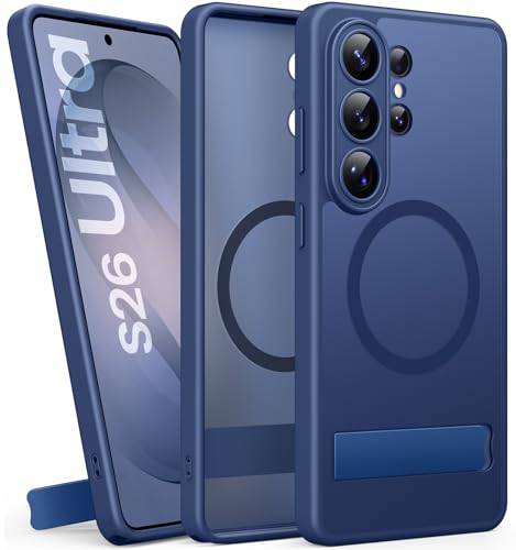Coque Samsung Galaxy S26 Ultra MagSafe silicone bleu mat