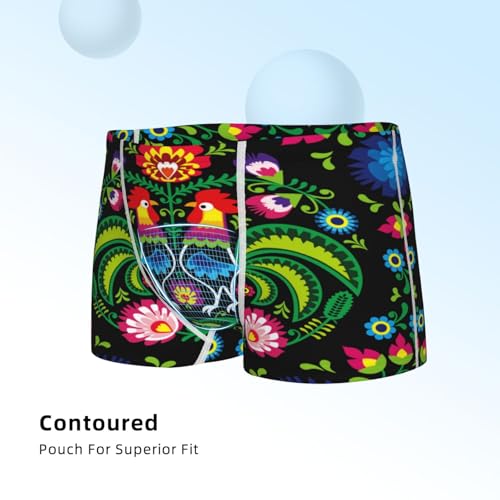 Boys' Cotton Boxer Brief Soft Underwear-Roosters And Flowers4