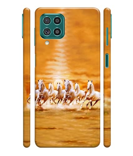 Image of Horse Running Painting Printed Hard Back Case Cover Compatible for Samsung Galaxy M02S / Samsung Galaxy F02S (Multicolor) - D1667