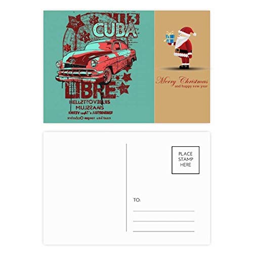 Cartes postales motif Père Noël Graffiti Street pour vœux chaleureux