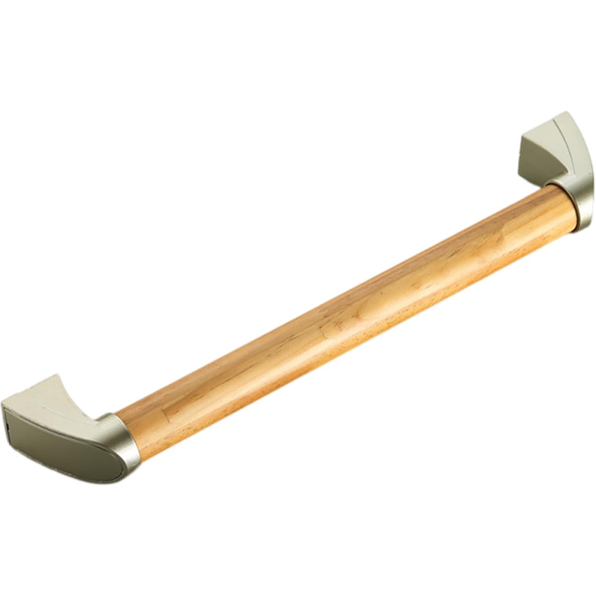 Barra de Seguridad de Baño Multifuncional de Aleación de Aluminio y Madera, Asidero Antideslizante para Ducha y Bañera, Soporte Adicional para Personas Mayores