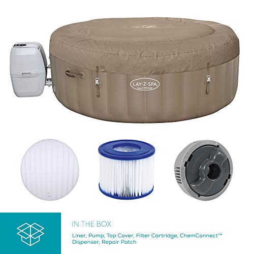 Lay-Z-Spa Palm Springs Hot Tub, 140 Inflatable Spa with Freeze Shield Technology, Beige, 4-6 Person Lay-Z-Spa Palm Springs Hot Tub, 140 Inflatable Spa with Freeze Shield Technology, Beige, 4-6 Person