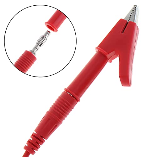 Image of 10pcs Fully Insulated Safety Crocodile Alligator Clip Copper Test Clamp 30A 5 Colors Open 10mm Clip with 4mm Socket Banana Jack for Multimeter Electrical Testing Wire Cable Test Lead Adapter