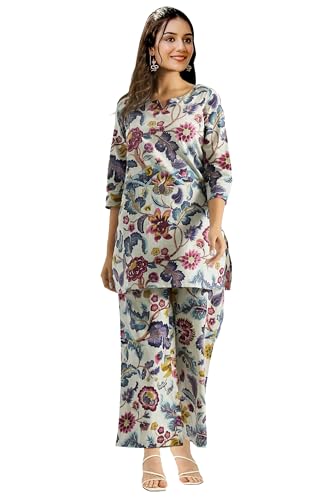 Image of Toochki Women's Multi Color Floral Printed Rayon Stitched Salwar Suit Set | Salwar Suit Set for Women | 3 /4 Sleeve Salwar Suit Set | Salwar Suit Set