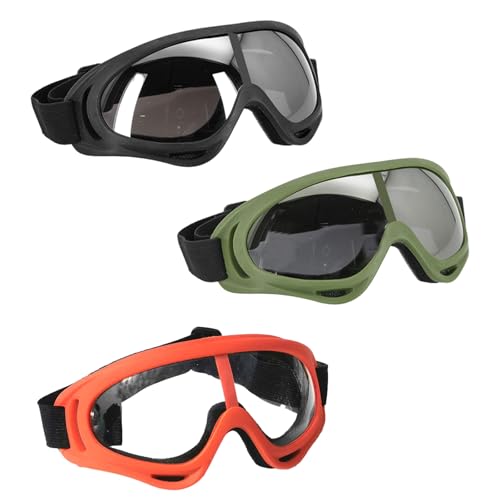 Pizsieat 3pcs Kids Safety Glasses,Goggles for Nerf Gun Game Adjustable Kids Safety Goggles UV400,Childrens Protective Goggles for Lab Outdoor Sports DIY Eye Protection