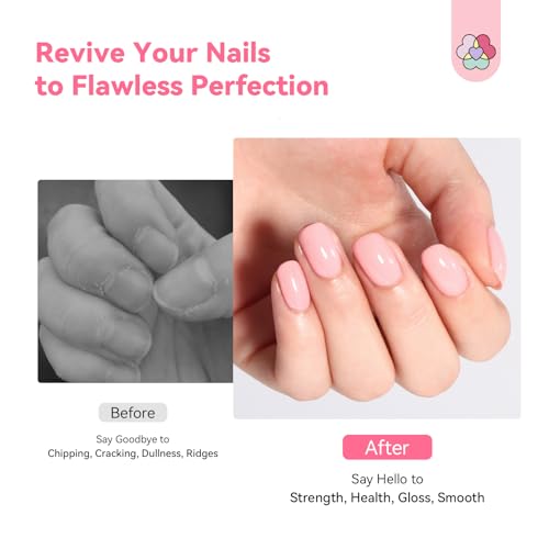 SAVILAND Advanced Nail Strengthener, Air Dry Pink Nail Polish Strengthener for Damaged & Weak Nails 7-Day Repair Castor Oil & VE 15ml Nail Hardener Extra Strong and Growth for Nail Care Treatment - Image 4
