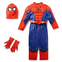 Disney Store Official Boy's Halloween Costumes for Play - Premium Disney Cosplay Dress Up Outfits for Children - Spider-Man Costume with Lights and Sound for Kids - Size 5/6