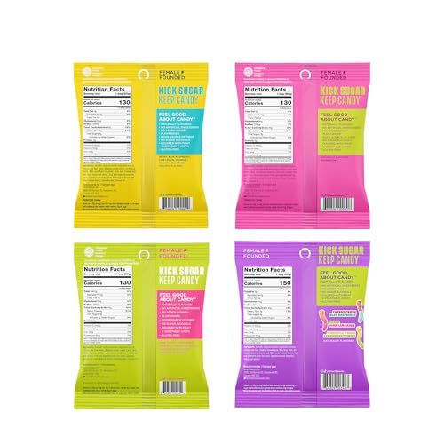 Image of SmartSweets Sour Variety Pack, Low Sugar Gummy Candy, 1.8oz Bags, 8 Pack