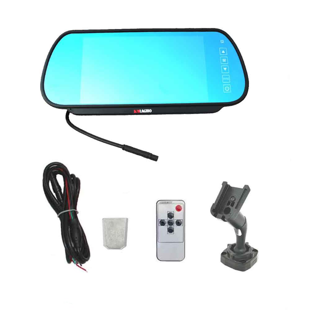 Écran TFT LCD 7" pour caméra de recul, DVD, magnétoscope, avec télécommande