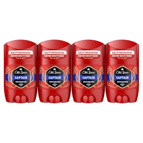 Old Spice Captain Desodorante En Barra Para Hombres 4x50 ml,...