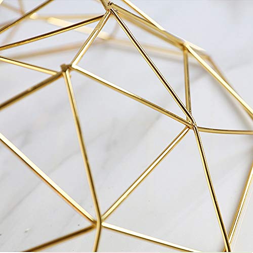 Ibwell Geometric Metal Wire Fruit Bowl, Iron Arts Fruit Storage Baskets For Kitchen Counter, Countertop, Home Decor, Table Centerpiece Decorative Hold Vegetables, Bread, Snacks, Potpourris(Large Gold) #TOP3