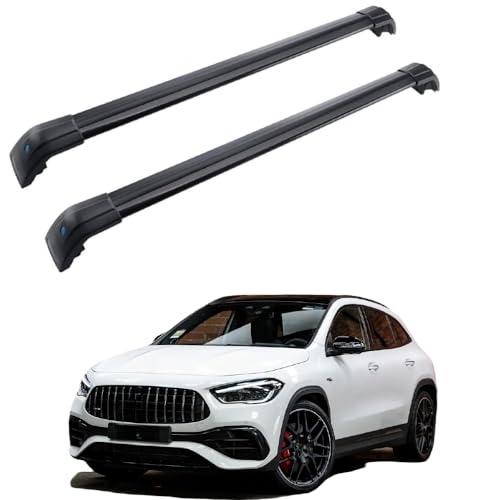 2 barras transversales de techo con cerradura para Mercedes Benz GLA H247 2020-2024 portaequipajes de carga de aluminio