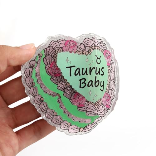 Taurus Baby Hair Claw, Personalized Acetate Hair Clip, 7cm/2.75in, Green with Pink Floral Design
