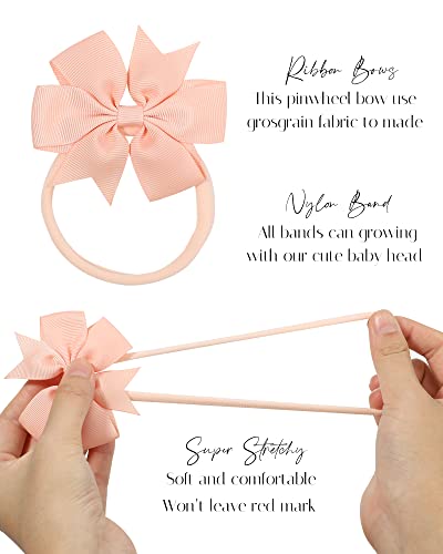 image for jollybows 40pcs Baby Girls Grosgrain Ribbon Hair Bows Headbands 3