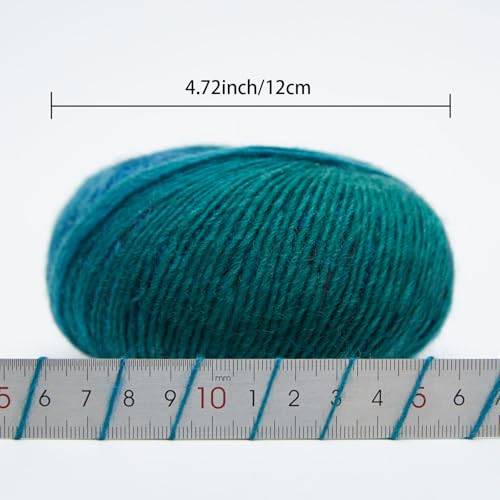 Image of NICEEC 2 Skeins Rainbow Soft Yarn 100% Wool Gradient Multi Color Yarn for Crocheting Knit Total Length 180mx2(196ydsx2,50gx2)-8#