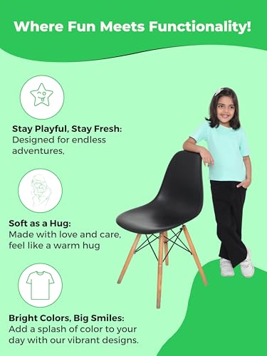 Image of Girl's Solid Regular Fit Half Sleeve 100% Pure Cotton T-Shirt