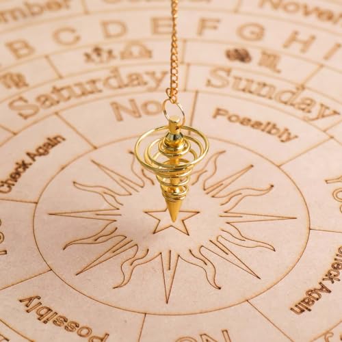Image of Golden Spiral Pendulum | Reiki Tool | Feng Shui & Vastu Chakra Balancing | Divination & Decision Making Dowsing Pendulum