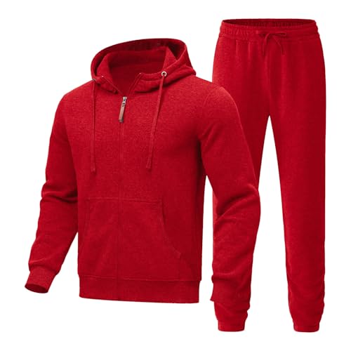 Men's Athletic Sets 2 Piece Outfits Casual Zip Up Long Sleeve Shirt and Long Pants Set Loose Fit Workout Tracksuits2