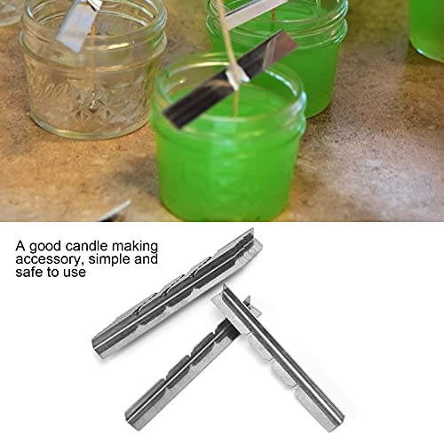10 soportes de mecha de acero inoxidable para velas miniatura 4