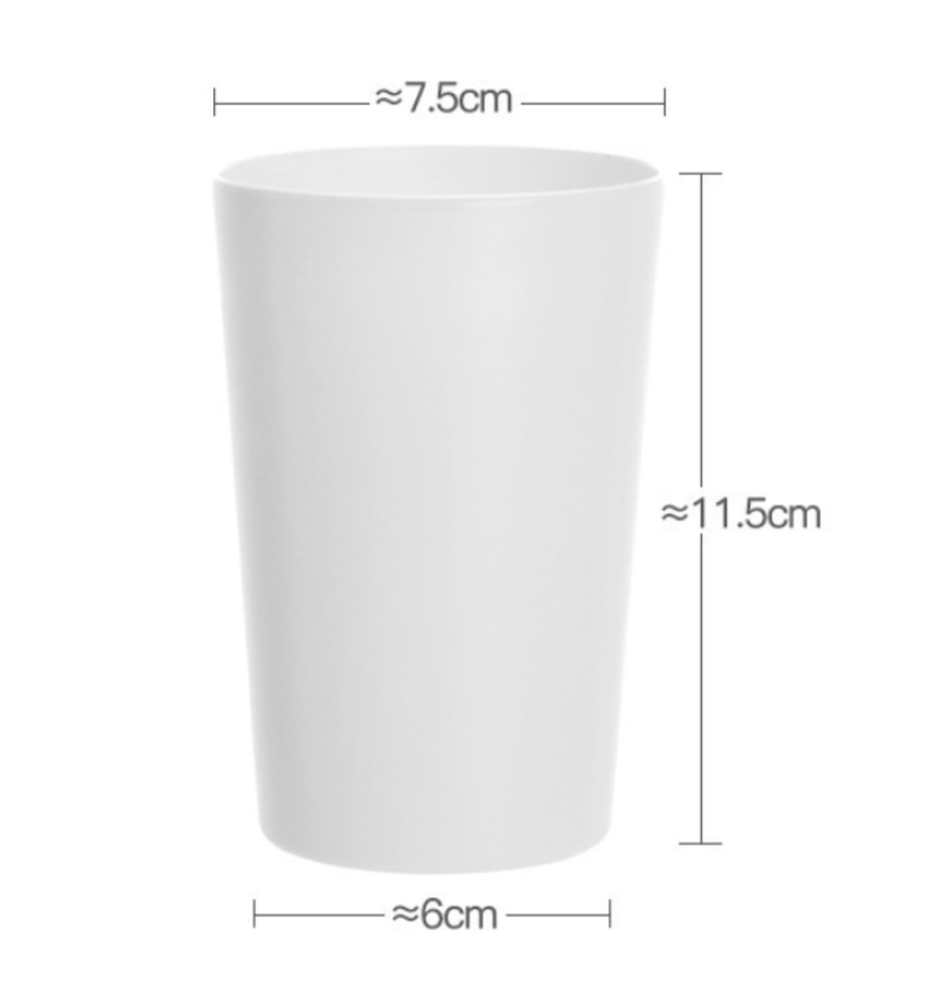 Portacepillos de Dientes para Familia Vaso De Baño Taza Reutilizable Irrompible Cepillo Dientes Tazas Enjuague Bucal Plástico Cocinas(White)