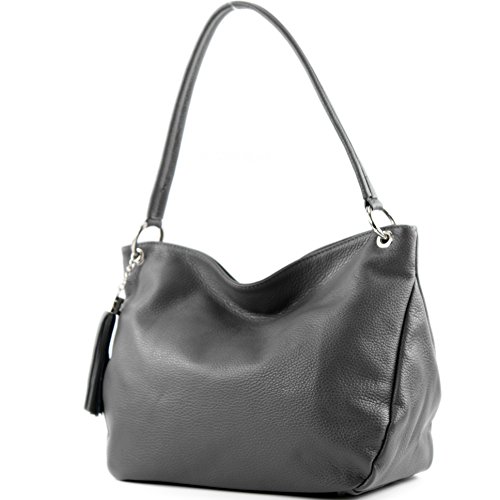 Sac à bandoulière en cuir modamoda de T154, besace élégante italienne pour femme.