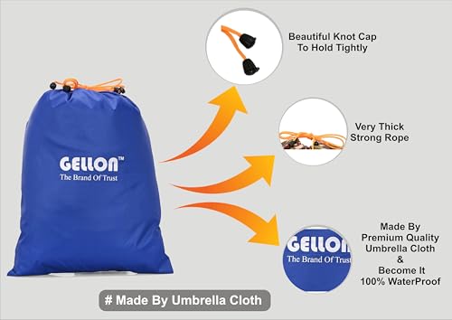 Image of Gellon 2 Pc Shoes Bag in Umbrella Cloth with Water Proof for Travel & Storage Travel Organizer for Women & Men Travel Accessories Shoes Cover Pouch for Travel Essentials in Blue Color